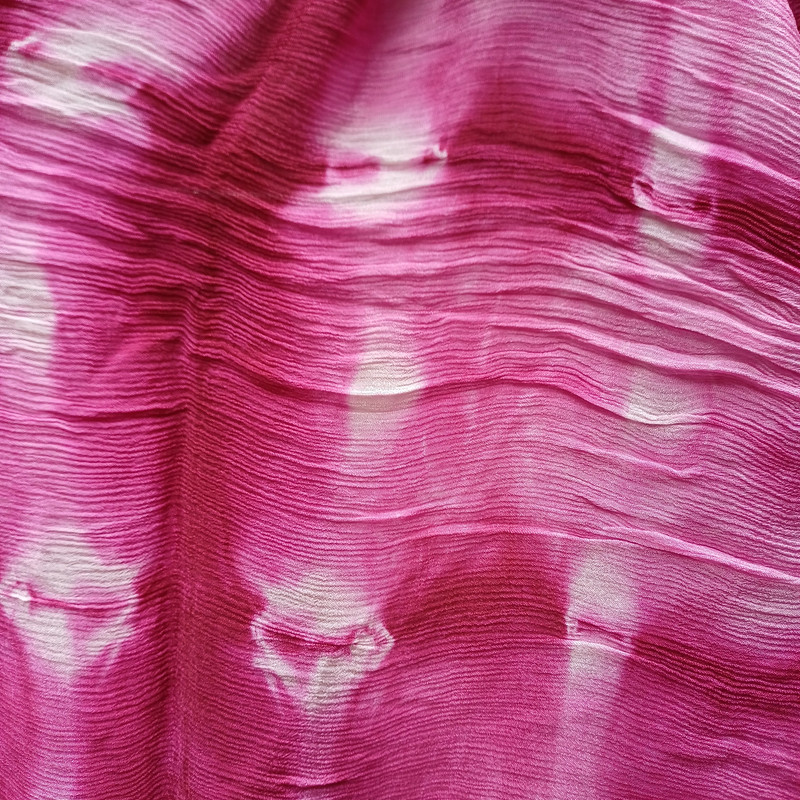 Abstract Pink Tie & Dye Chinon Stole - additional view