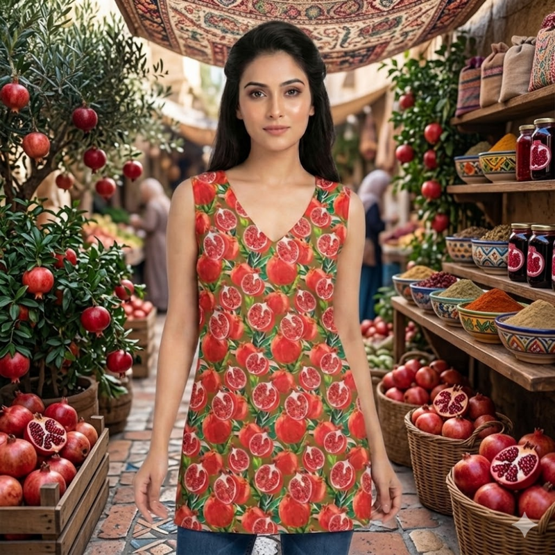 Qyaari Comfortable Short Kurti with Contemporary Digital Prints