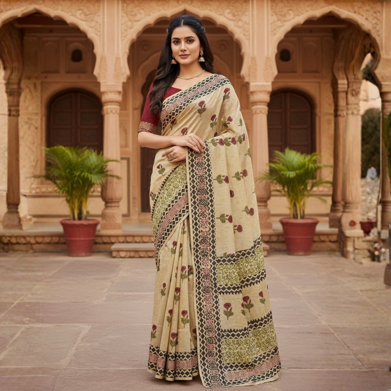 Qyaari Minimalist Digital Printed Short Kurti for Office Look - additional view