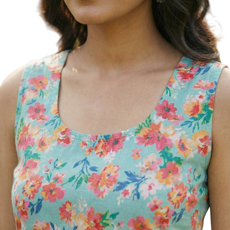 Qyaari Urban Style Short Kurti with Digital Printing - additional view