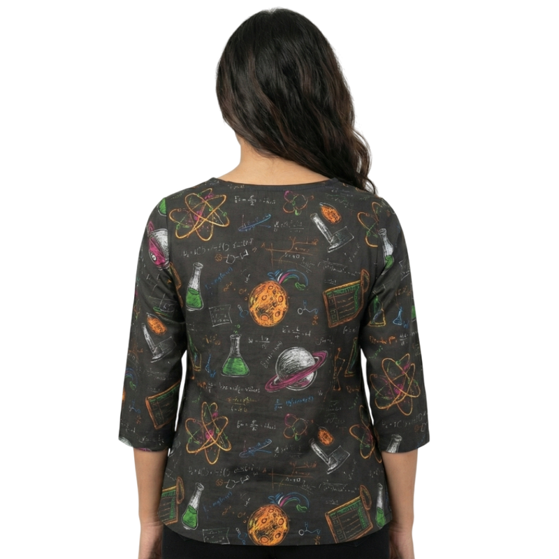 Qyaari Soft & Stylish Short Kurti with Digital Print - additional view