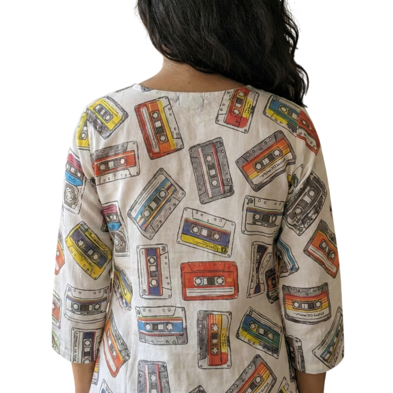 Qyaari Vibrant Short Digital Print Kurti for Trendy Looks - additional view