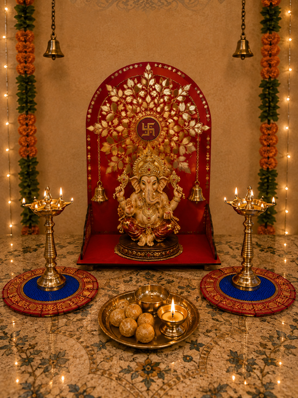 
Khun Samai Aasan for Samai | Traditional Pooja Base | Decorative Accessory for Home Temple, Festivals & Special Celebrations
 - additional view