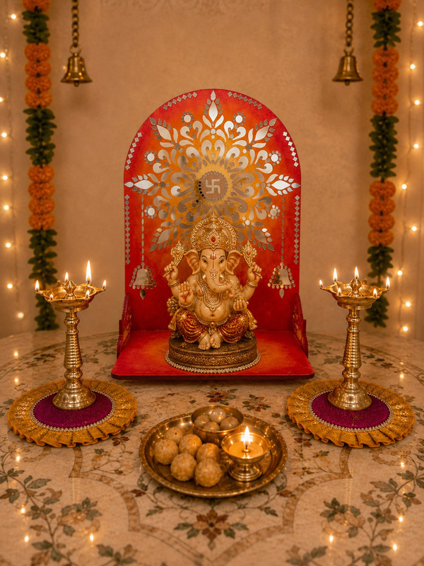 Khun Samai Aasan | Traditional Pooja Aasan for Samai | Decorative Mandir Accessory for Rituals, Festivals & Auspicious Occasions - additional view