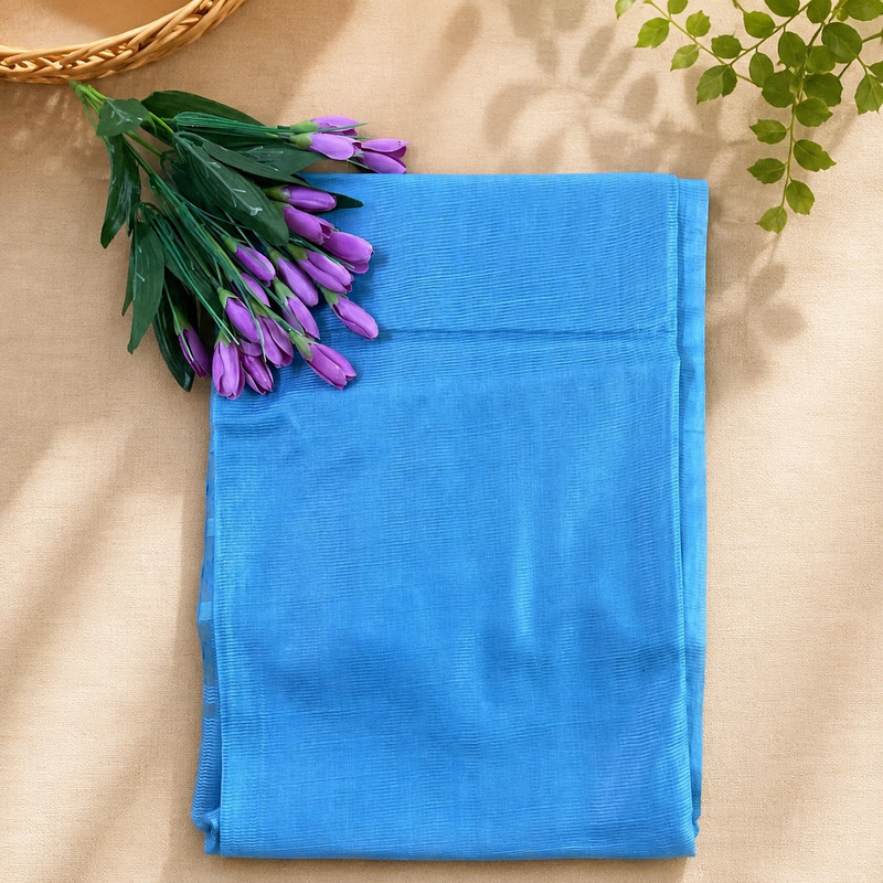 Qyaari Women's Traditional Crafted Mangalgiri Silk Saree with Unstitched Blouse Piece - additional view