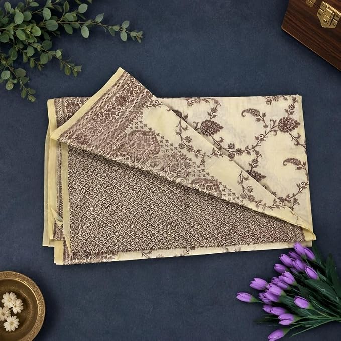 Women's Banarasi Silk Woven Saree with Unstitched Blouse Piece - additional view