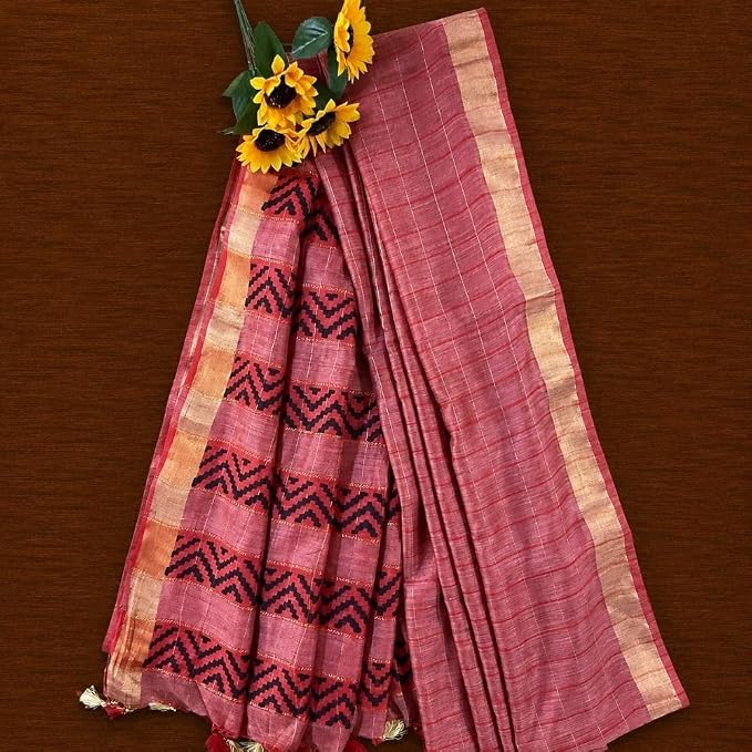 Women's Classic Banswara Silk  Saree with Unstitched Blouse Piece - additional view