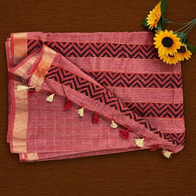 Women's Classic Banswara Silk  Saree with Unstitched Blouse Piece - additional view