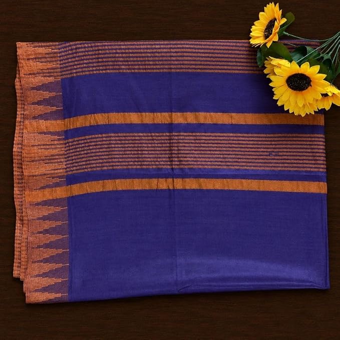 Women's Lightweight Tissue Linen Saree with Unstitched Blouse Piece - additional view