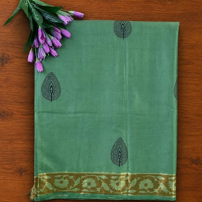 Women's Classic Kota  Slub Silk Saree with Unstitched Blouse Piece
 - additional view