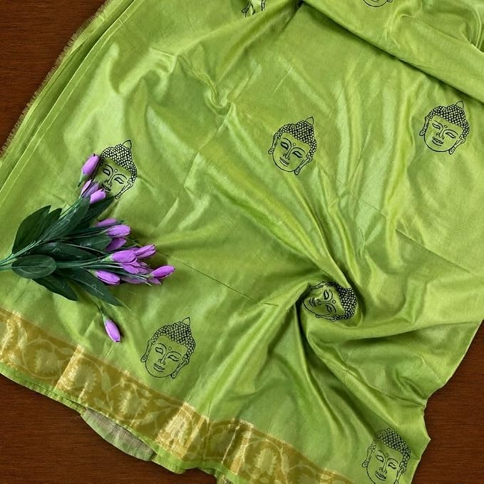 Women's Designer Kota  Slub Silk Saree with Unstitched Blouse Piece - additional view