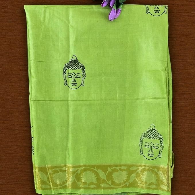 Women's Designer Kota  Slub Silk Saree with Unstitched Blouse Piece - additional view