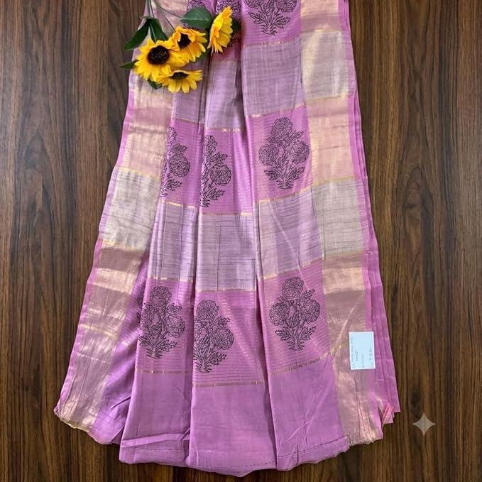 Women's Premium Kota  Slub Silk Saree with Unstitched Blouse Piece - additional view