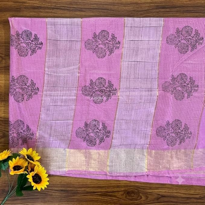 Women's Premium Kota  Slub Silk Saree with Unstitched Blouse Piece - additional view