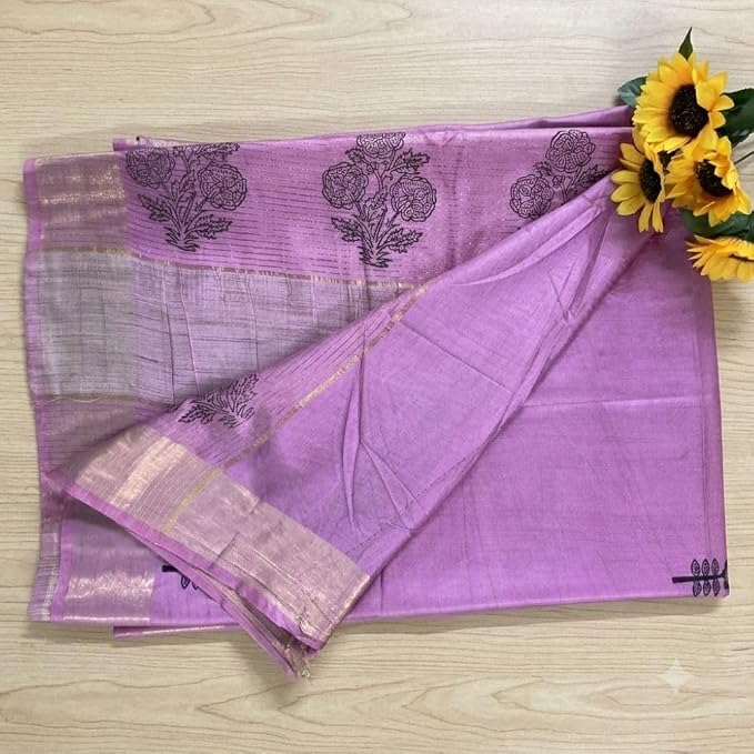 Women's Premium Kota  Slub Silk Saree with Unstitched Blouse Piece - additional view