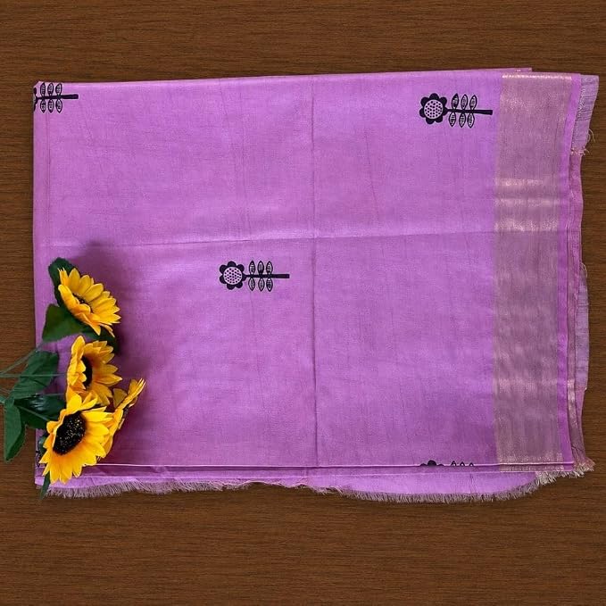 Women's Premium Kota  Slub Silk Saree with Unstitched Blouse Piece - additional view