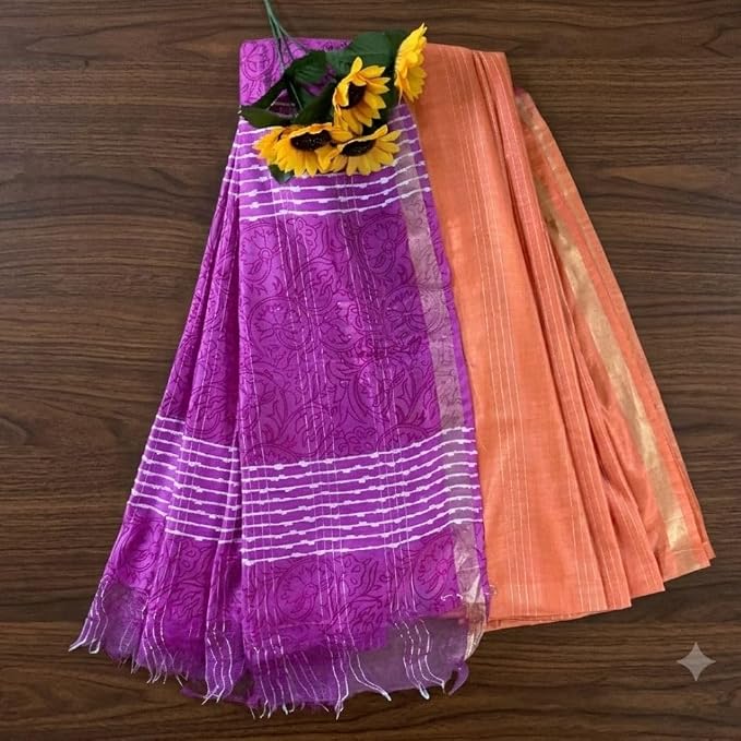 Women's Banswara Silk Dual Tone Saree with Unstitched Blouse Piece - additional view