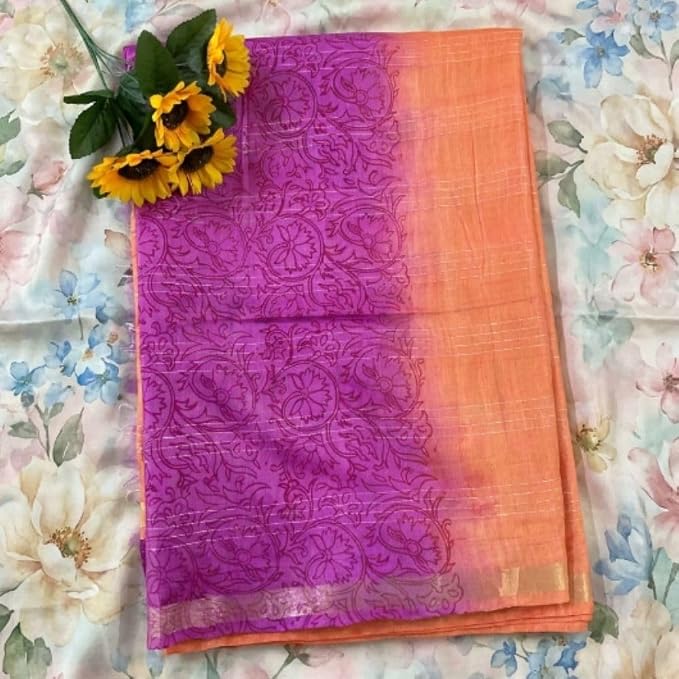 Women's Banswara Silk Dual Tone Saree with Unstitched Blouse Piece - additional view