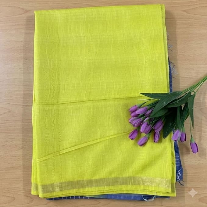 Women's Traditional Hand Block Printed Banswara Silk Saree with Unstitched Blouse Piece - additional view