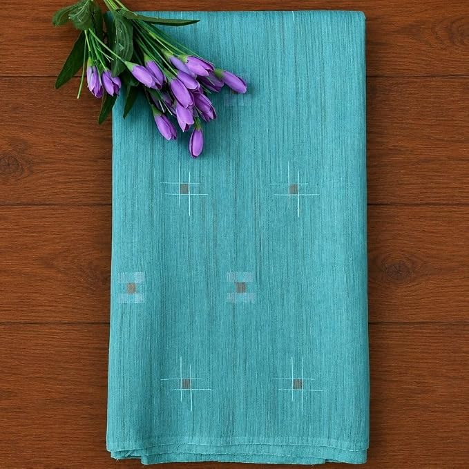 Women's Hand Block Printed Banswara Silk Solid Color Saree with Unstitched Blouse Piece - additional view
