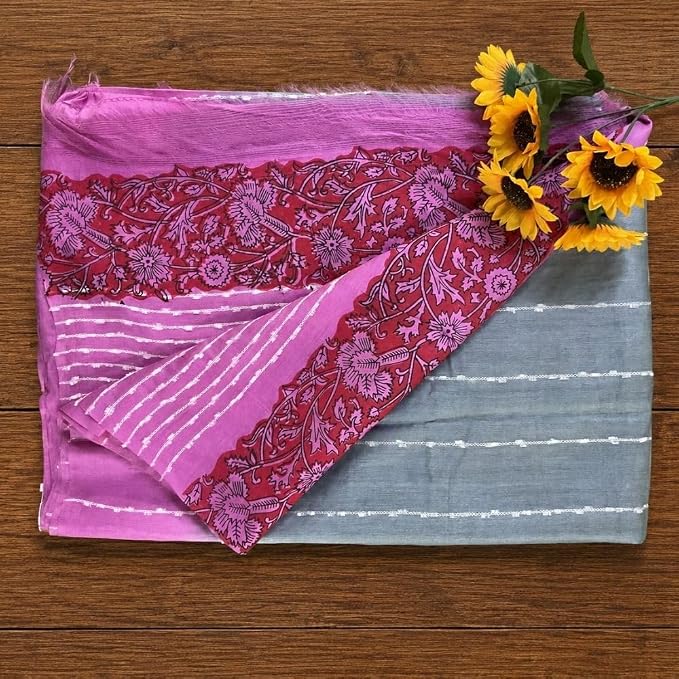 Women's Kota  Staple Silk Saree with Unstitched Blouse Piece - additional view