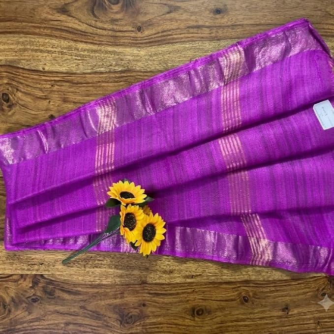 Women's Premium Gheecha Silk Saree with Unstitched Blouse Piece - additional view