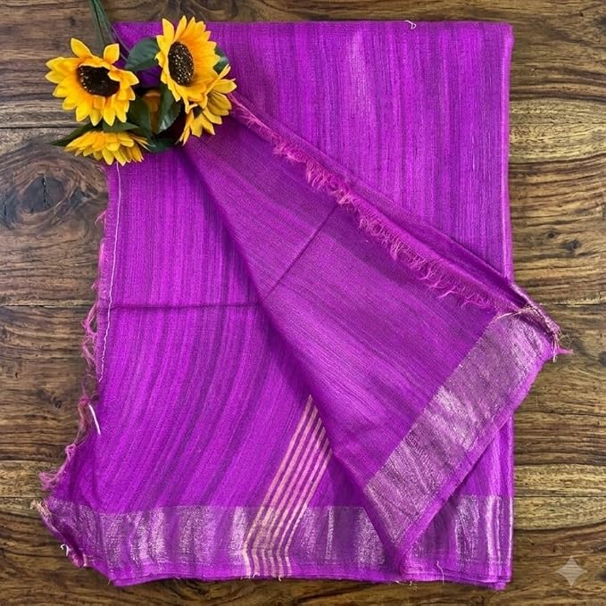 Women's Premium Gheecha Silk Saree with Unstitched Blouse Piece - additional view