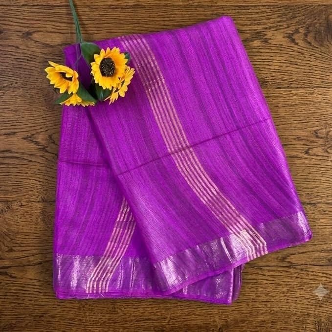 Women's Premium Gheecha Silk Saree with Unstitched Blouse Piece - additional view
