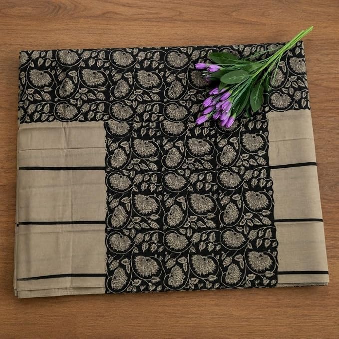 Women's Ready to Wear Chanderi Silk Saree with Artisan Hand Block Print - additional view