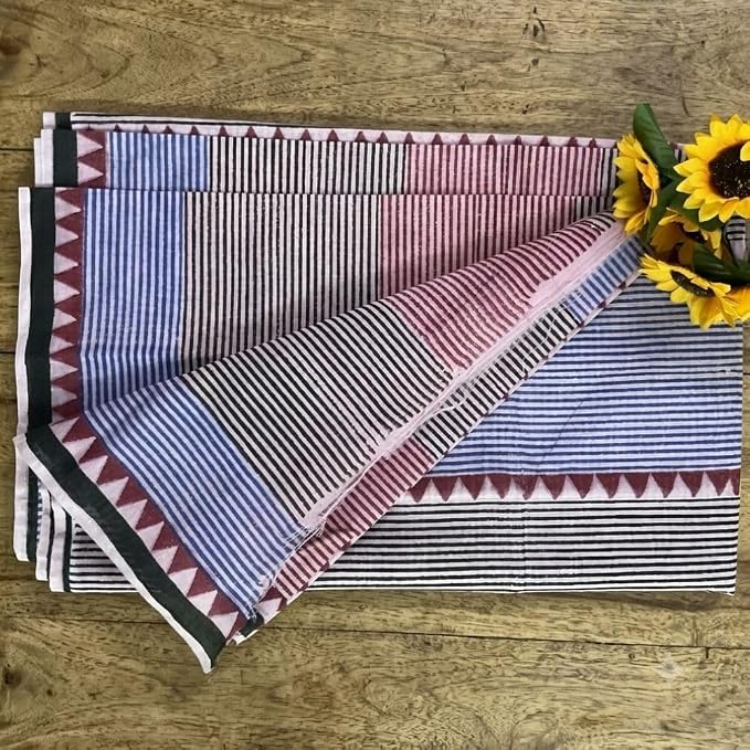 Women's Ready to Wear Chanderi Silk Saree with Ethnic Hand Block Print - additional view