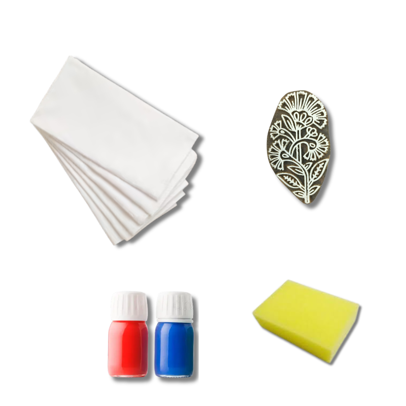 Block Printing DIY Kit - Table Napkins (Set of 6) - additional view