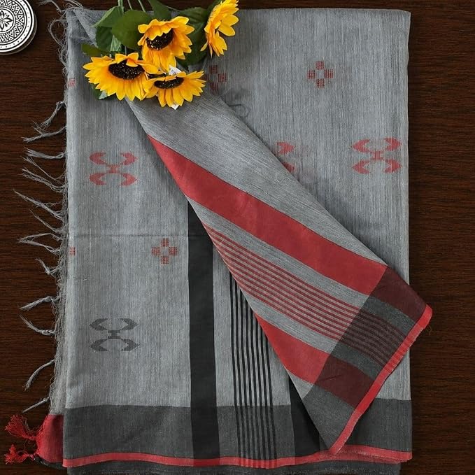 Women's Traditional Banswara Silk Woven Saree with Unstitched Blouse Piece - additional view