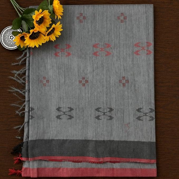 Women's Traditional Banswara Silk Woven Saree with Unstitched Blouse Piece - additional view
