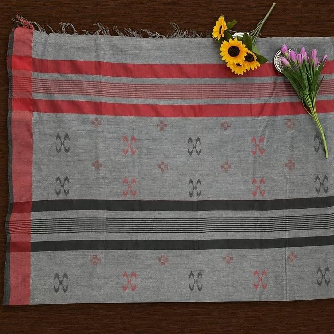 Women's Traditional Banswara Silk Woven Saree with Unstitched Blouse Piece - additional view
