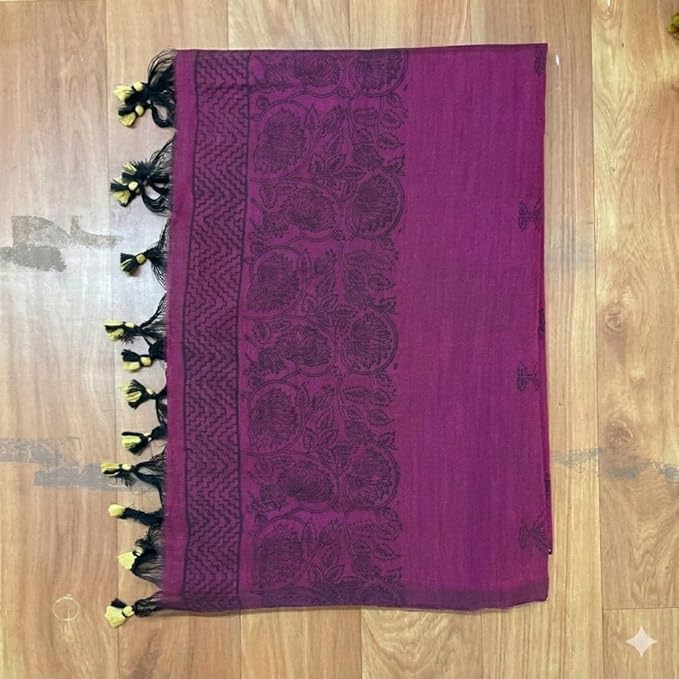 Khadi Cotton Saree for Women by Qyaari | Breathable Handwoven Saree | Perfect for Daily Wear, Office & Casual Styling
 - additional view