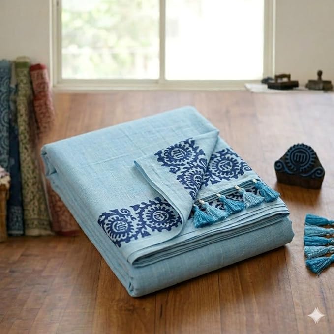 Qyaari Khadi Cotton Saree | Lightweight Handwoven Saree for Women | Summer Wear Ethnic Saree | Comfortable Daily Wear
 - additional view