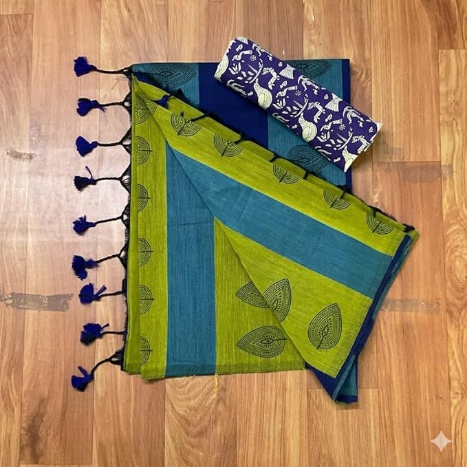 Qyaari Khadi Cotton Saree | Pure Cotton Handloom Saree for Women | Comfortable Daily & Office Wear | Summer Friendly - additional view